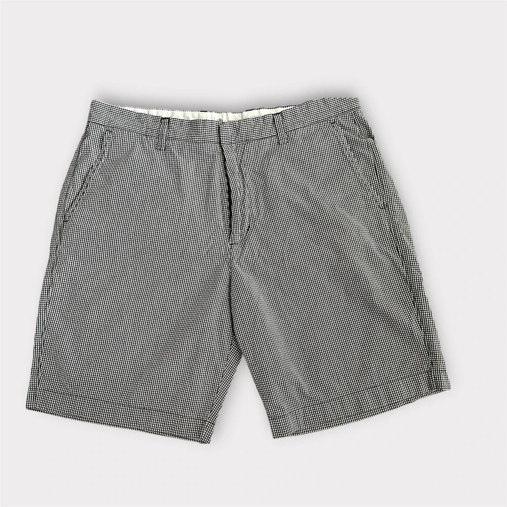 JCrew‎ Vintage Y2K Flat Front Shorts Black White Check